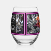 Funny Wineglass Best Friend Gift "Over 40" Wijnglas Zonder Voet (Rechts)