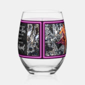 Funny Wineglass Best Friend Gift "Over 40" Wijnglas Zonder Voet (Links)
