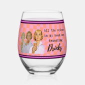 Funny Wineglass Best Friend Gift "Prune" Wijnglas Zonder Voet (Achterkant)