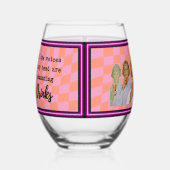 Funny Wineglass Best Friend Gift "Prune" Wijnglas Zonder Voet (Rechts)