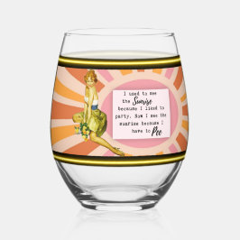 Funny Wineglass Best Friend Gift "Sunrise" Wijnglas Zonder Voet