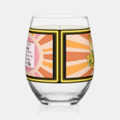 Funny Wineglass Best Friend Gift "Sunrise" Wijnglas Zonder Voet (Rechts)