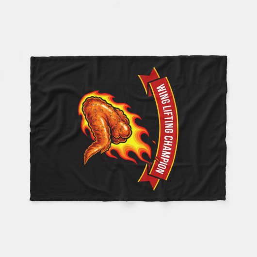 Funny Wing Lifting Chamon  Fleece Deken (Voorkant (Horizontaal))