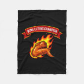 Funny Wing Lifting Chamon Fleece Deken (Voorkant)