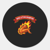 Funny Wing Lifting Chamon  Ronde Sticker (Voorkant)