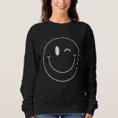 Funny Winking Happy Smiling Smile Face Shirt Men W (Voorkant)