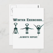 Funny Winter Exercises Briefkaart (Voorkant / Achterkant)