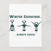 Funny Winter Exercises Briefkaart (Voorkant)