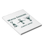 Funny Winter Exercises Notitieblok (Schuin)