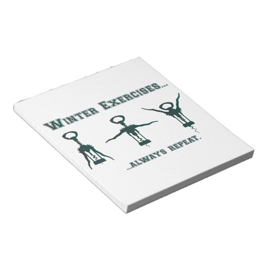 Funny Winter Exercises Notitieblok (Schuin)