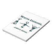 Funny Winter Exercises Notitieblok (Linkerzijde)