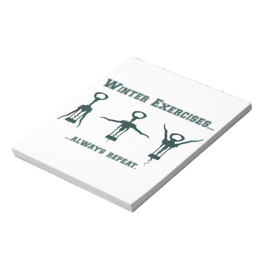 Funny Winter Exercises Notitieblok (Linkerzijde)