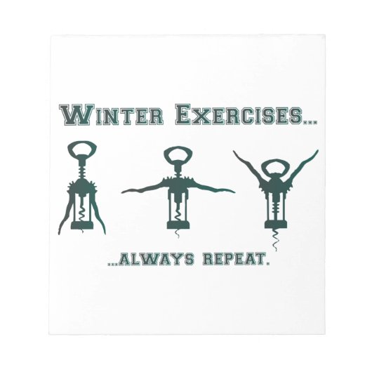Funny Winter Exercises Notitieblok (Voorkant)