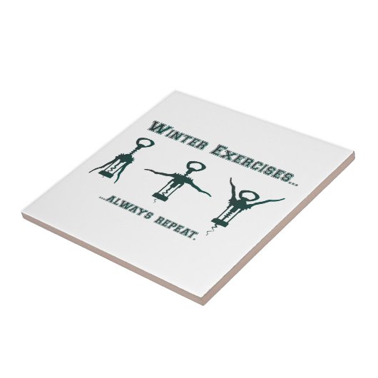 Funny Winter Exercises Tegeltje (Zijkant)