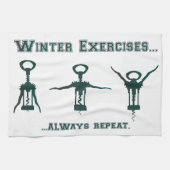 Funny Winter Exercises Theedoek (Horizontaal)