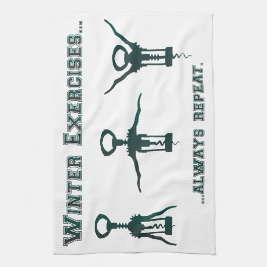 Funny Winter Exercises Theedoek (Verticaal)