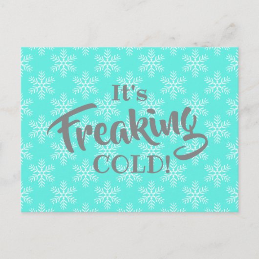 Funny Winter Freaking Cold Holiday Feestdagenkaart (Voorkant)