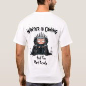 Funny Winter komt met Cartoon parodie T-shirt (Achterkant)