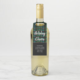Funny Winter Rustic Holiday Cheers Tree Pattern Flessenhanger