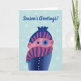 Funny winter Sasons Greetings Feestdagen Kaart
