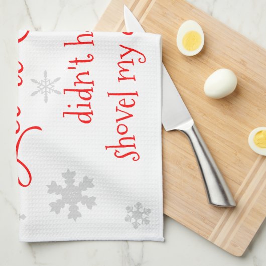 Funny Winter Snow Sassy Quote Typography Theedoek (Quarter Fold)