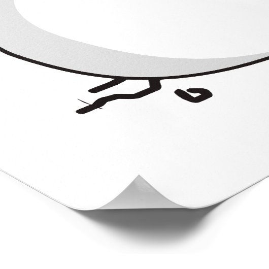 Funny Winter Snowmen Cartoon Poster (Hoek)