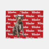 Funny Wirehair Pointer Dog Name Pattern Christmas Fleece Deken (Voorkant (Horizontaal))
