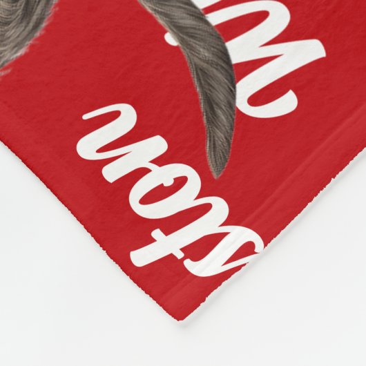 Funny Wirehair Pointer Dog Name Pattern Christmas Fleece Deken (Hoek)