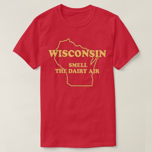 Funny Wisconsin Ruik De Dairy Air  Wiscon T-shirt (Design voorkant)