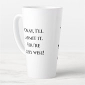 Funny Wise Gezegde Latte Mok (Linkerhoek)