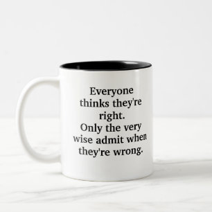 Funny Wise Gezegde Tweekleurige Koffiemok