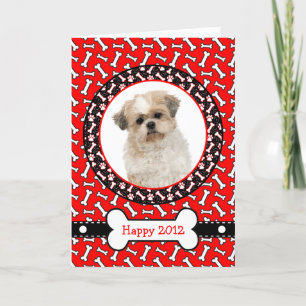 Funny Wish You a Happy New Year Hondenliefhebber K Feestdagen Kaart