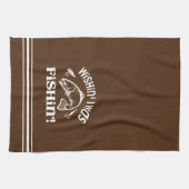 Funny Wishin I was Fishin Theedoek (Horizontaal)