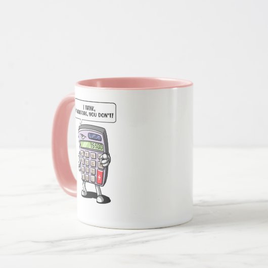 Funny Wiskunde Algebra calculator wiskunde Joke Mok (Voorkant links)