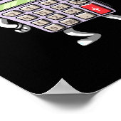 Funny Wiskunde Algebra calculator wiskunde Joke Poster (Hoek)