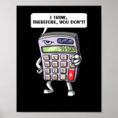 Funny Wiskunde Algebra calculator wiskunde Joke Poster (Voorkant)