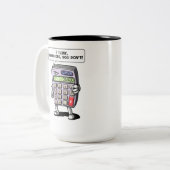 Funny Wiskunde Algebra calculator wiskunde Joke Tweekleurige Koffiemok (Voorkant links)