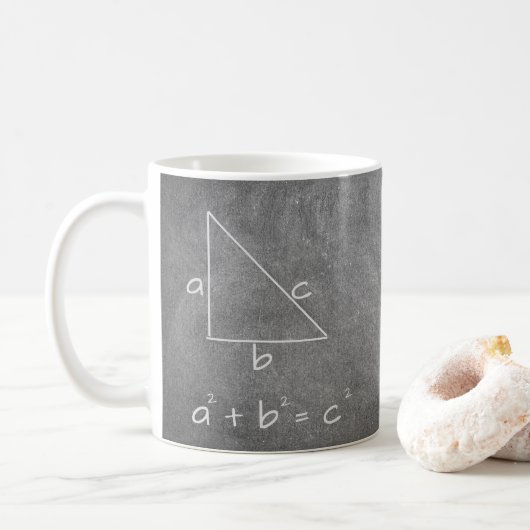 Funny Wiskunde Algebra Pythagorean Theorem Geek Koffiemok (Met donut)