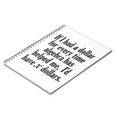 Funny Wiskunde/Algebra Quote - Ik zou x dollar heb Notitieboek (Linkerzijde)