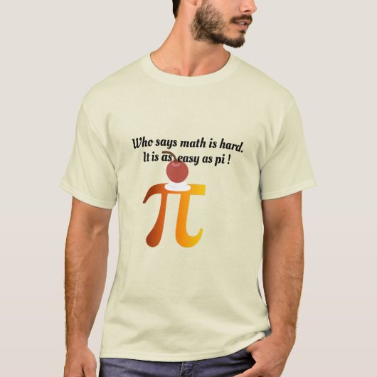 Funny Wiskunde Algebra Wiz, Pie Pun even gemakkeli T-shirt (Voorkant)