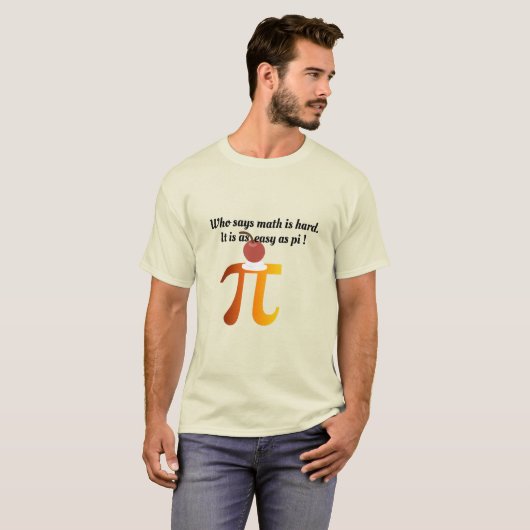 Funny Wiskunde Algebra Wiz, Pie Pun even gemakkeli T-shirt (Voorkant volledig)