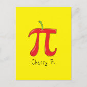 Funny Wiskunde Cherry Pi Briefkaart (Voorkant)