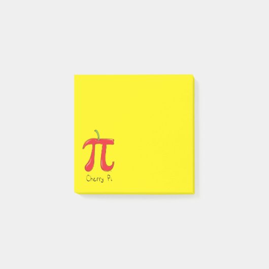 Funny Wiskunde Cherry Pi Post-it® Notes (Voorkant)