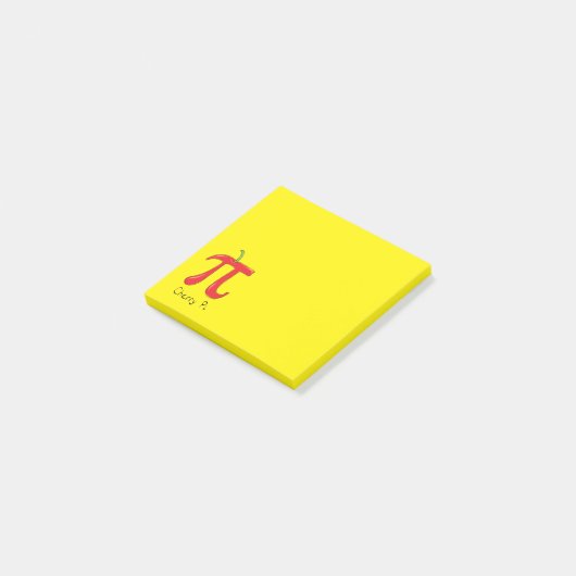 Funny Wiskunde Cherry Pi Post-it® Notes (Schuin)