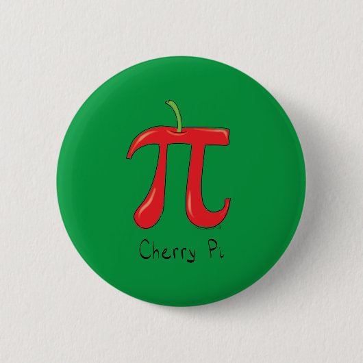 Funny Wiskunde Cherry Pi Ronde Button 5,7 Cm (Voorkant)
