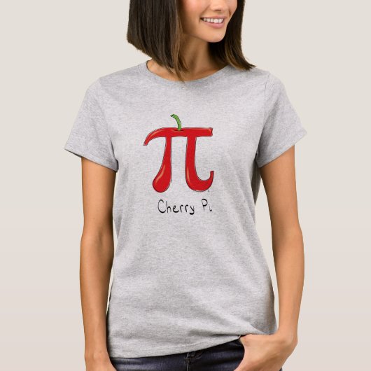 Funny Wiskunde Cherry Pi T-shirt (Voorkant)