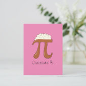 Funny Wiskunde Chocolate Pi-symbool Briefkaart (Staand voorkant)