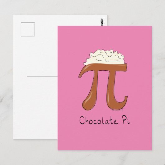 Funny Wiskunde Chocolate Pi-symbool Briefkaart (Voorkant / Achterkant)