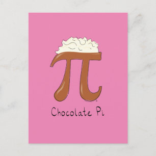 Funny Wiskunde Chocolate Pi-symbool Briefkaart