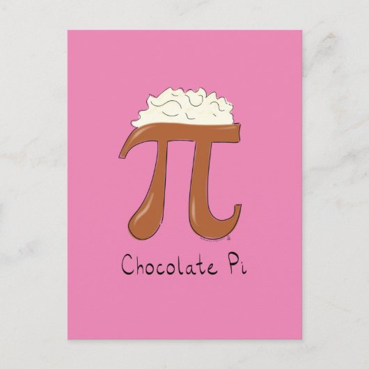 Funny Wiskunde Chocolate Pi-symbool Briefkaart (Voorkant)
